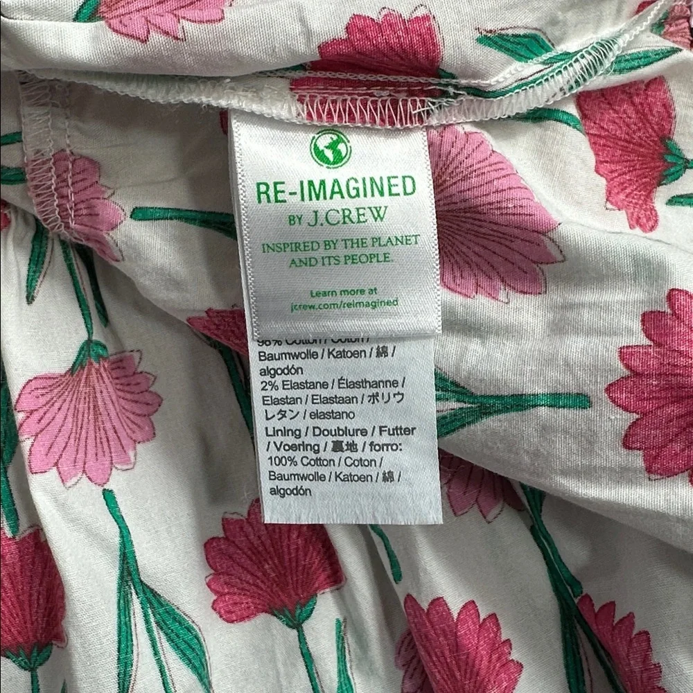 J Crew Crewcuts Pink and Green Floral Kids Dress